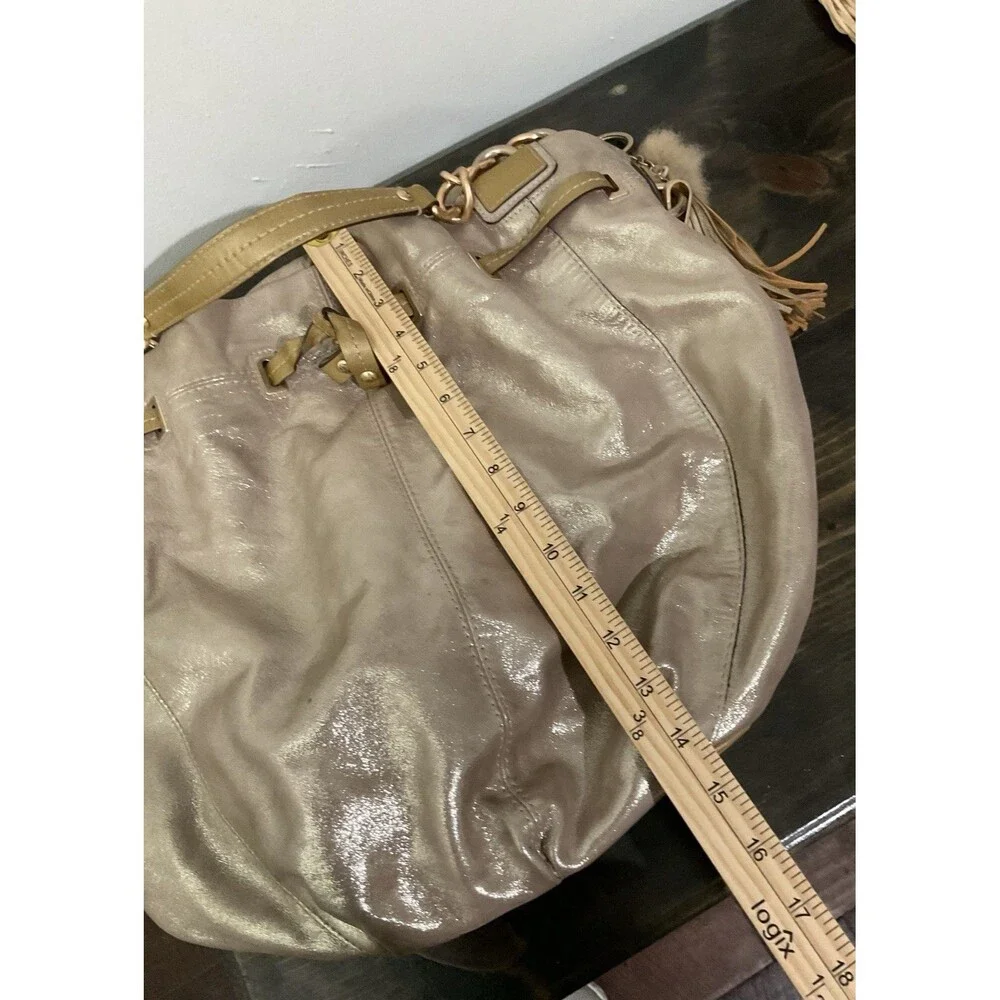 Coach Metallic Gold Leather Tote Bag - Picture 7 of 12